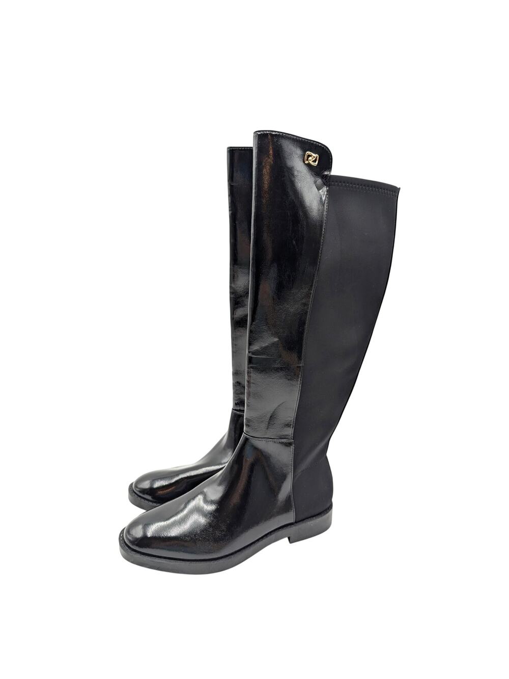 Aerosoles Trapani Knee High Boots Round Toe Women's Black Size US7.5M EU38